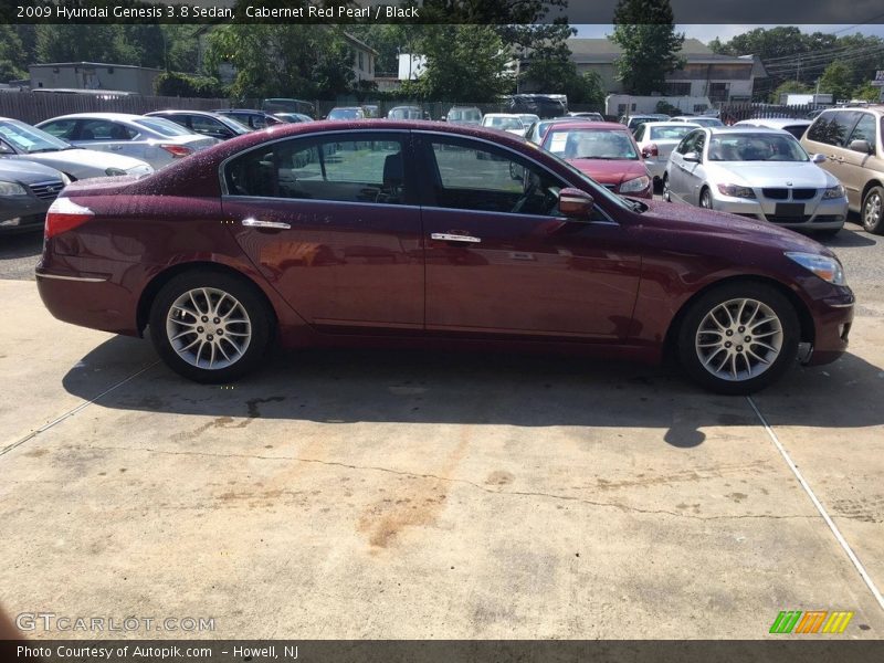 Cabernet Red Pearl / Black 2009 Hyundai Genesis 3.8 Sedan