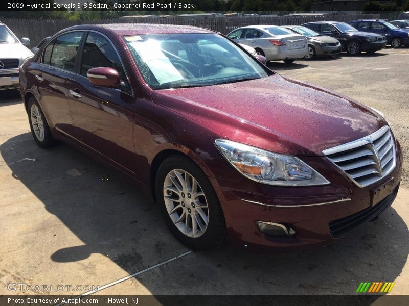 Cabernet Red Pearl / Black 2009 Hyundai Genesis 3.8 Sedan