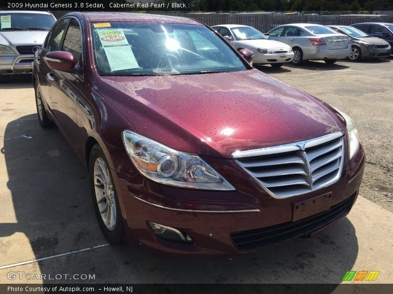 Cabernet Red Pearl / Black 2009 Hyundai Genesis 3.8 Sedan