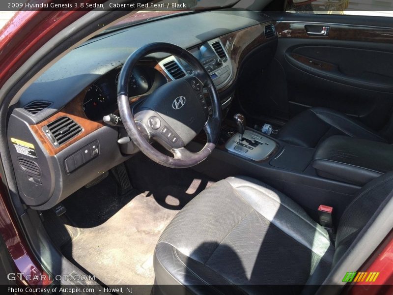 Cabernet Red Pearl / Black 2009 Hyundai Genesis 3.8 Sedan