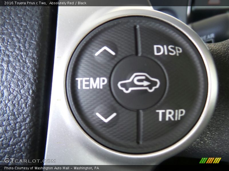 Absolutely Red / Black 2016 Toyota Prius c Two