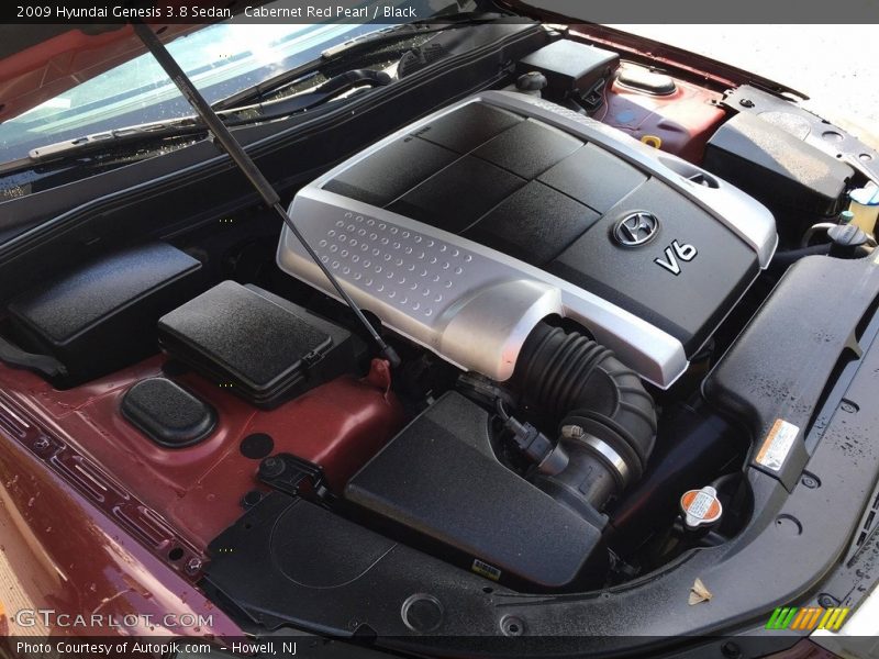Cabernet Red Pearl / Black 2009 Hyundai Genesis 3.8 Sedan
