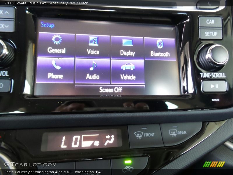 Absolutely Red / Black 2016 Toyota Prius c Two