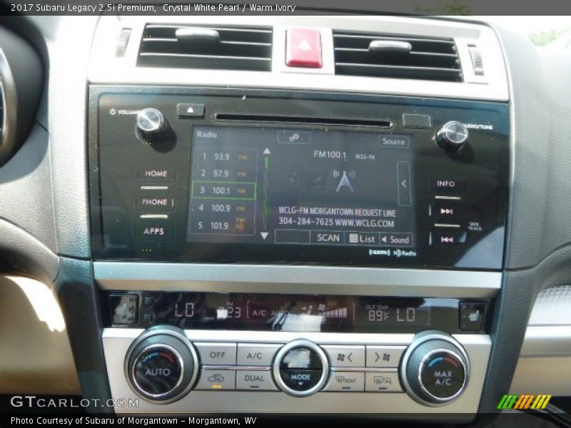 Crystal White Pearl / Warm Ivory 2017 Subaru Legacy 2.5i Premium