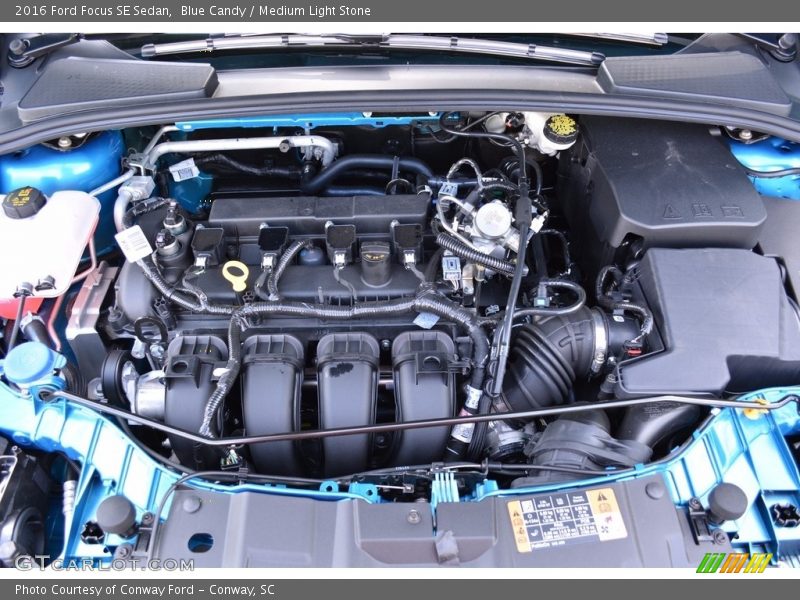 Blue Candy / Medium Light Stone 2016 Ford Focus SE Sedan