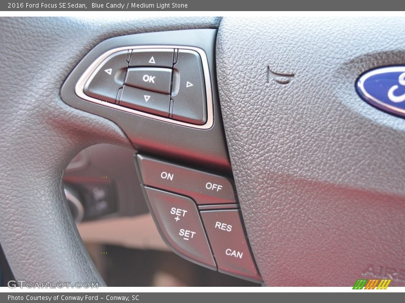 Blue Candy / Medium Light Stone 2016 Ford Focus SE Sedan