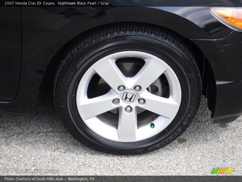 Nighthawk Black Pearl / Gray 2007 Honda Civic EX Coupe