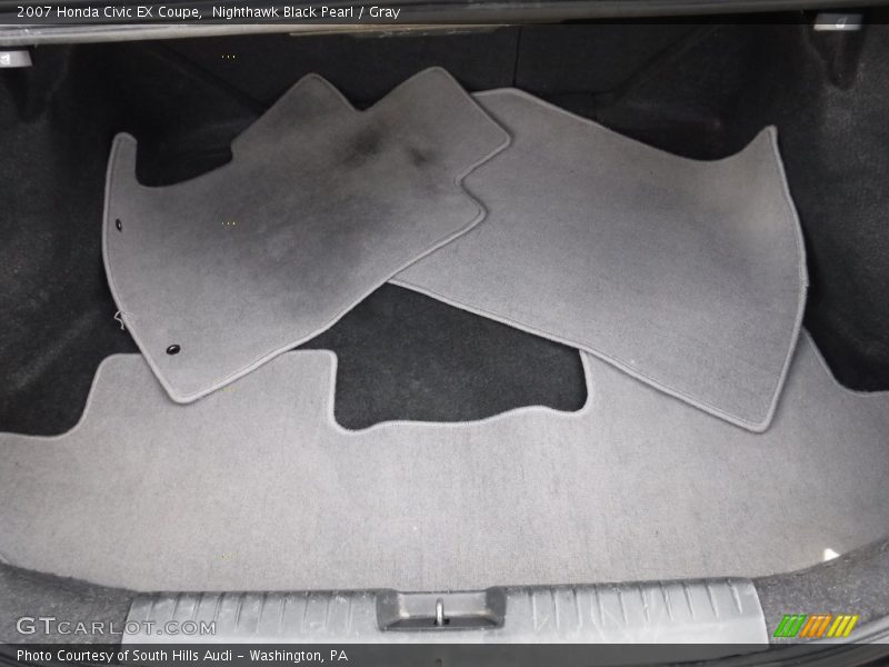 Nighthawk Black Pearl / Gray 2007 Honda Civic EX Coupe