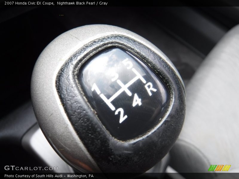 Nighthawk Black Pearl / Gray 2007 Honda Civic EX Coupe