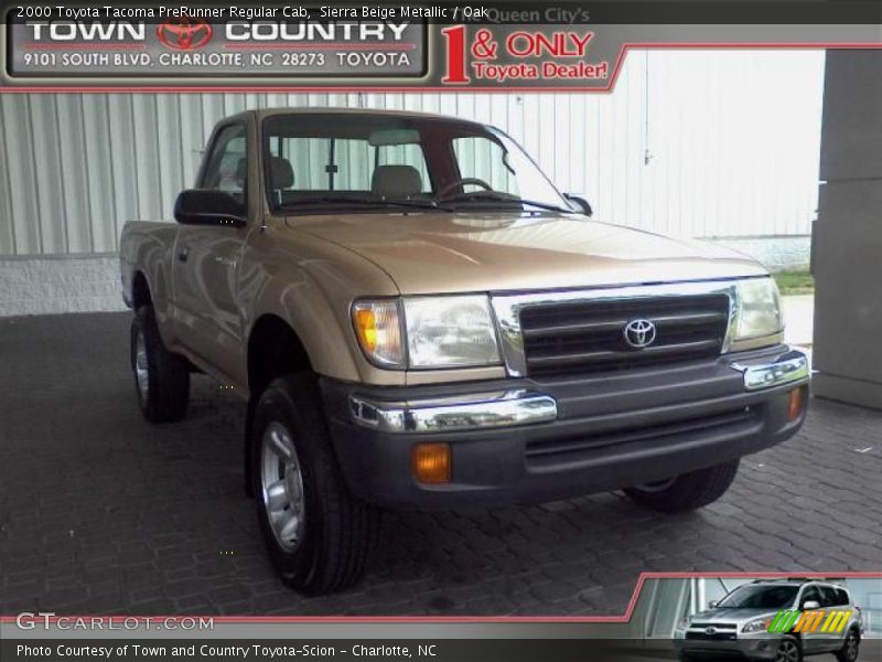 Sierra Beige Metallic / Oak 2000 Toyota Tacoma PreRunner Regular Cab