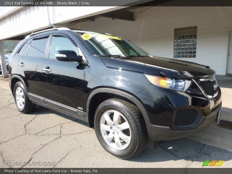 Ebony Black / Gray 2013 Kia Sorento LX V6 AWD