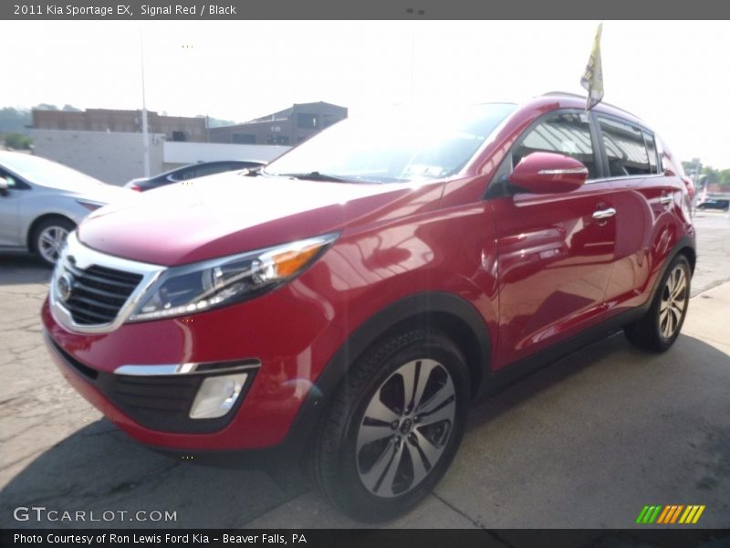 Signal Red / Black 2011 Kia Sportage EX