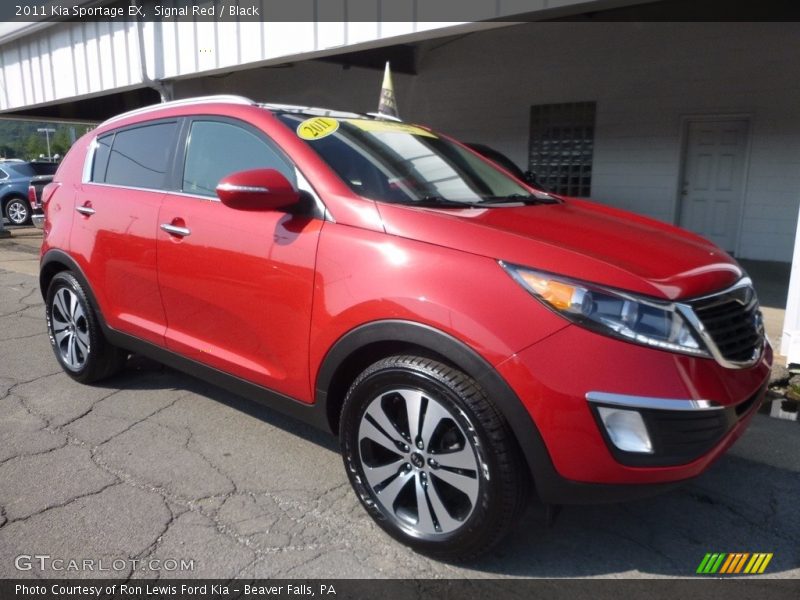 Signal Red / Black 2011 Kia Sportage EX