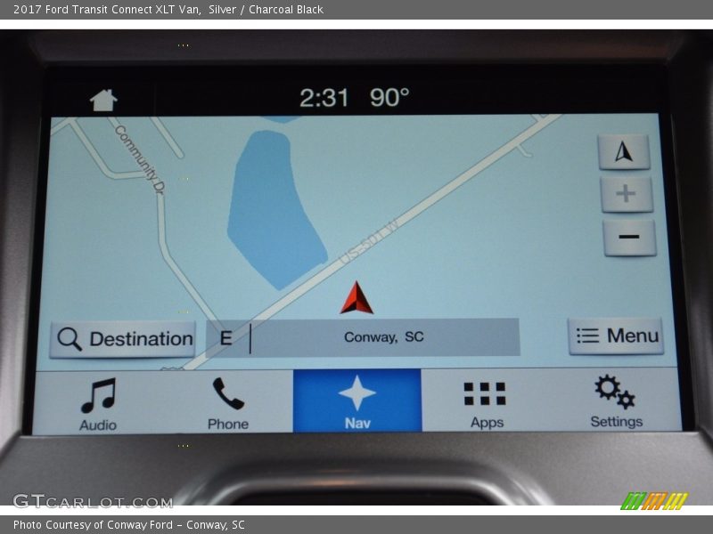 Navigation of 2017 Transit Connect XLT Van