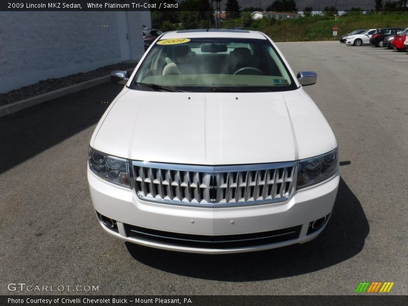 White Platinum Tri-Coat / Sand 2009 Lincoln MKZ Sedan