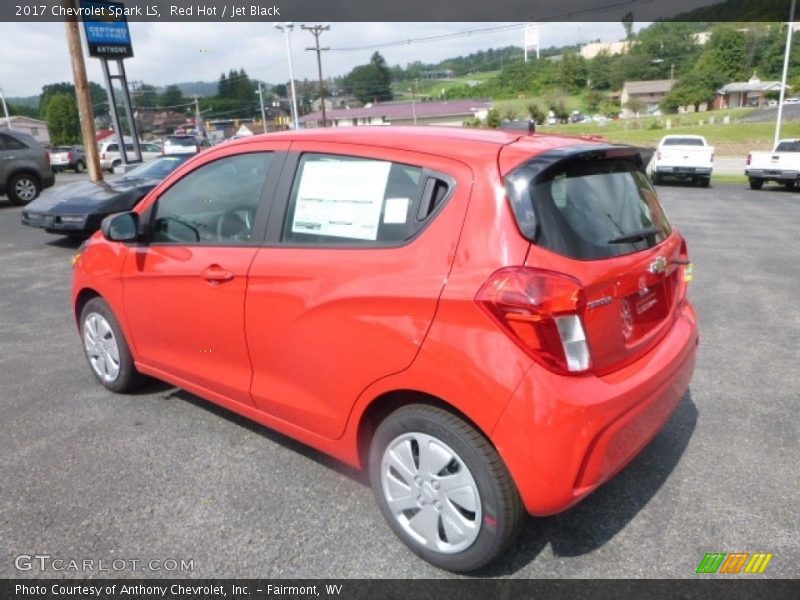 Red Hot / Jet Black 2017 Chevrolet Spark LS