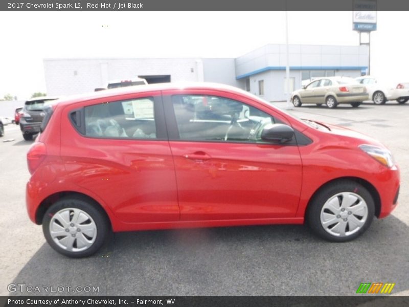 Red Hot / Jet Black 2017 Chevrolet Spark LS