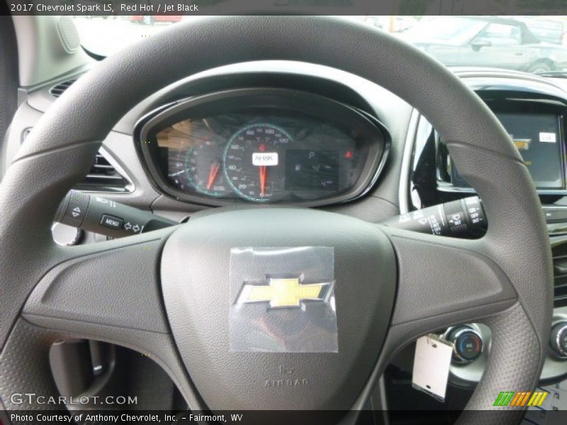 Red Hot / Jet Black 2017 Chevrolet Spark LS