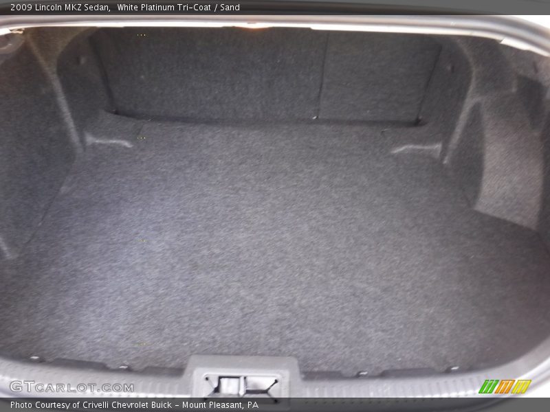 White Platinum Tri-Coat / Sand 2009 Lincoln MKZ Sedan