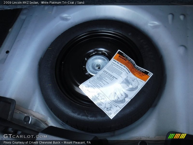 White Platinum Tri-Coat / Sand 2009 Lincoln MKZ Sedan