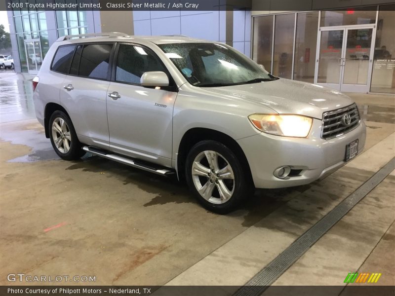 Classic Silver Metallic / Ash Gray 2008 Toyota Highlander Limited