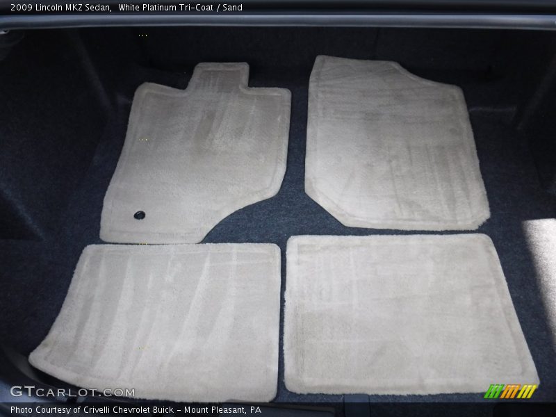 White Platinum Tri-Coat / Sand 2009 Lincoln MKZ Sedan
