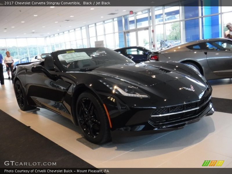 Black / Jet Black 2017 Chevrolet Corvette Stingray Convertible