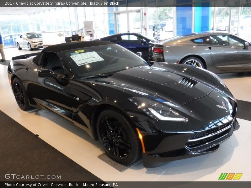 Black / Jet Black 2017 Chevrolet Corvette Stingray Convertible