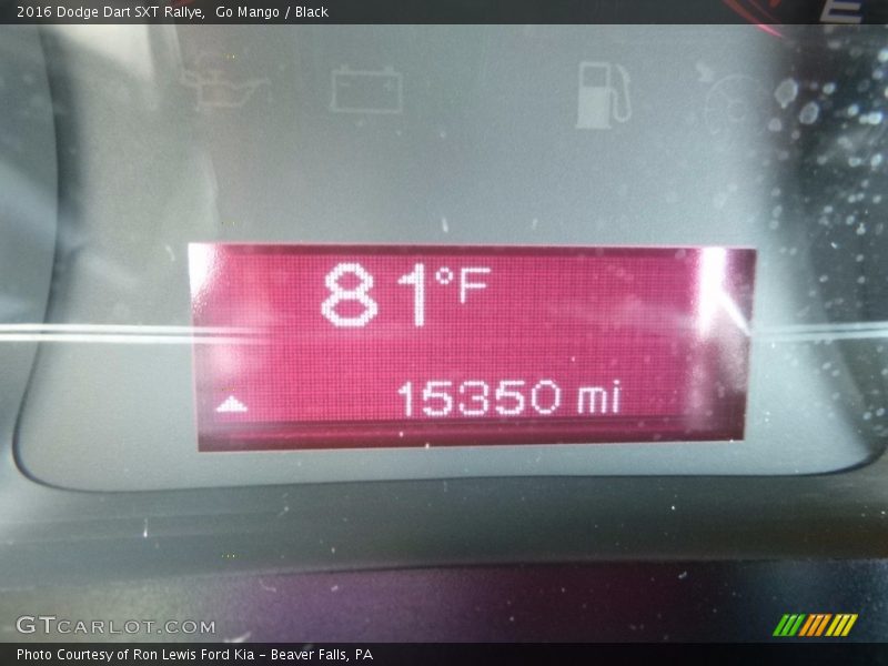 Go Mango / Black 2016 Dodge Dart SXT Rallye