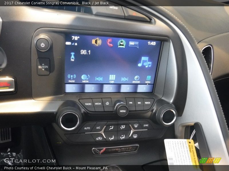 Black / Jet Black 2017 Chevrolet Corvette Stingray Convertible