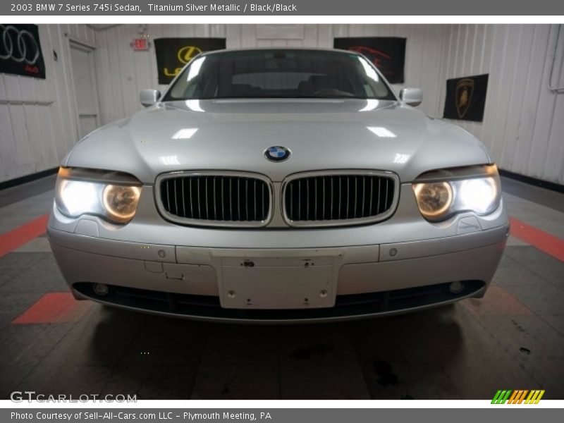 Titanium Silver Metallic / Black/Black 2003 BMW 7 Series 745i Sedan