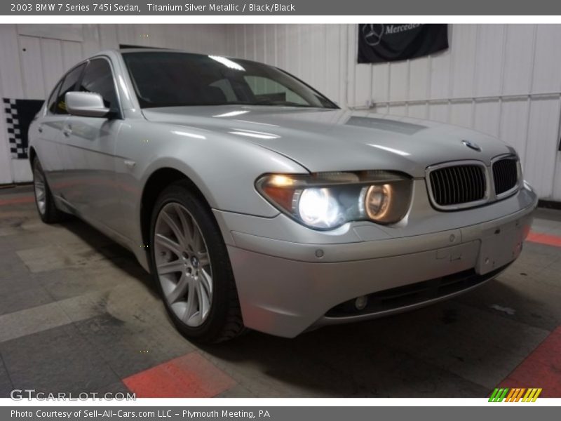 Titanium Silver Metallic / Black/Black 2003 BMW 7 Series 745i Sedan