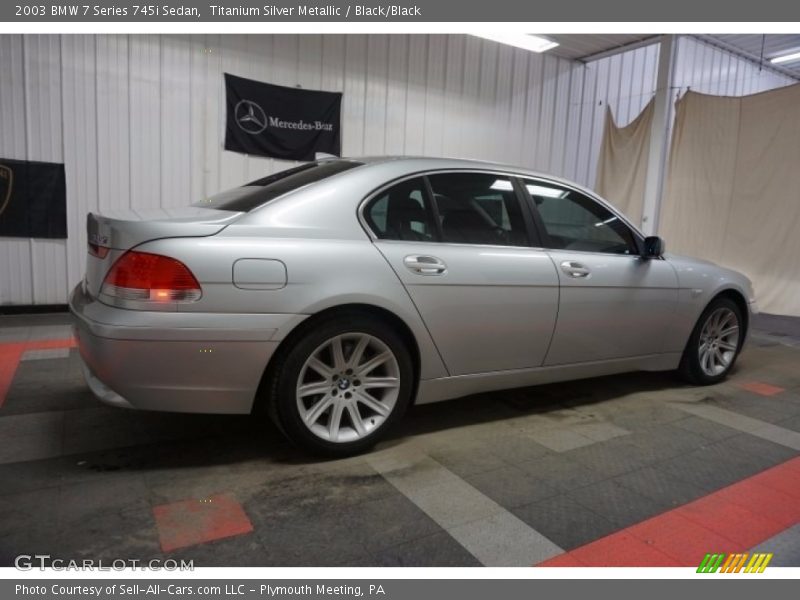 Titanium Silver Metallic / Black/Black 2003 BMW 7 Series 745i Sedan
