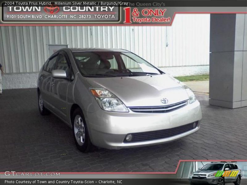 Millenium Silver Metallic / Burgundy/Gray 2004 Toyota Prius Hybrid