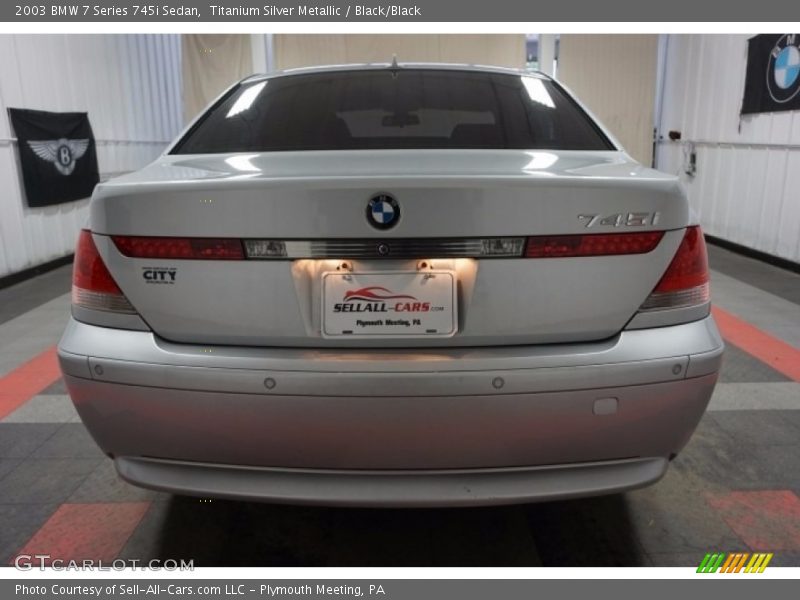 Titanium Silver Metallic / Black/Black 2003 BMW 7 Series 745i Sedan