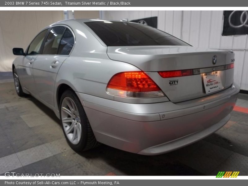 Titanium Silver Metallic / Black/Black 2003 BMW 7 Series 745i Sedan