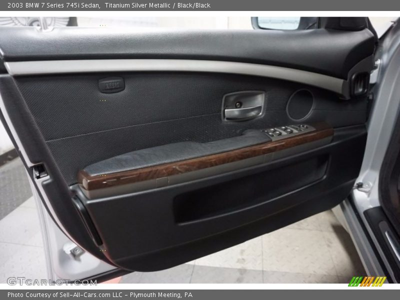 Titanium Silver Metallic / Black/Black 2003 BMW 7 Series 745i Sedan