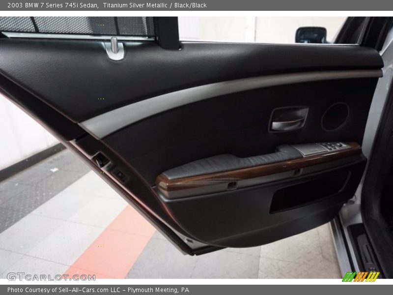 Titanium Silver Metallic / Black/Black 2003 BMW 7 Series 745i Sedan