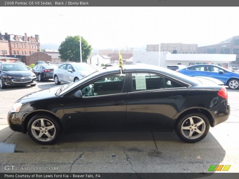 Black / Ebony Black 2008 Pontiac G6 V6 Sedan