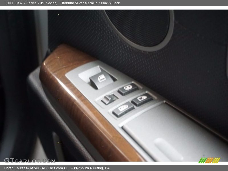 Titanium Silver Metallic / Black/Black 2003 BMW 7 Series 745i Sedan