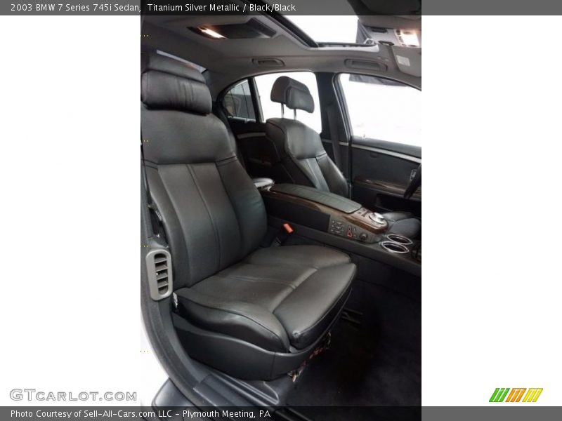 Titanium Silver Metallic / Black/Black 2003 BMW 7 Series 745i Sedan