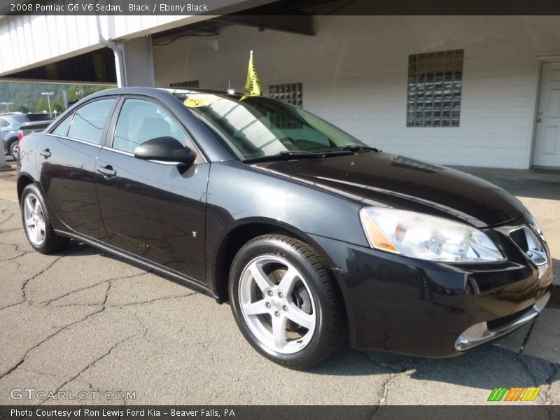 Black / Ebony Black 2008 Pontiac G6 V6 Sedan