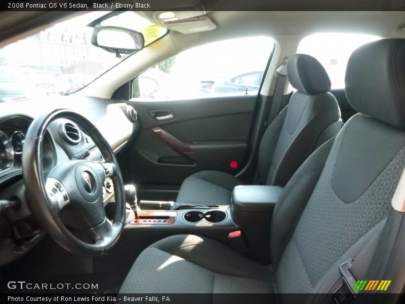 Black / Ebony Black 2008 Pontiac G6 V6 Sedan