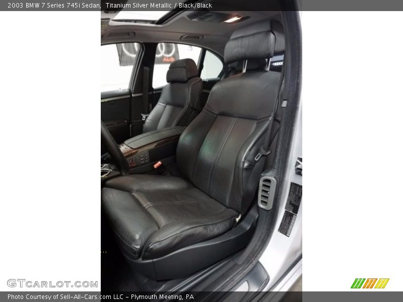 Titanium Silver Metallic / Black/Black 2003 BMW 7 Series 745i Sedan