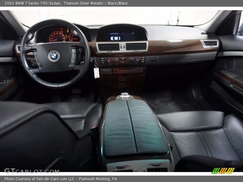 Titanium Silver Metallic / Black/Black 2003 BMW 7 Series 745i Sedan