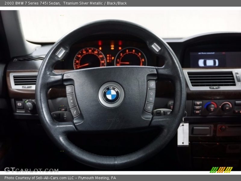 Titanium Silver Metallic / Black/Black 2003 BMW 7 Series 745i Sedan
