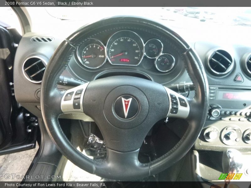Black / Ebony Black 2008 Pontiac G6 V6 Sedan