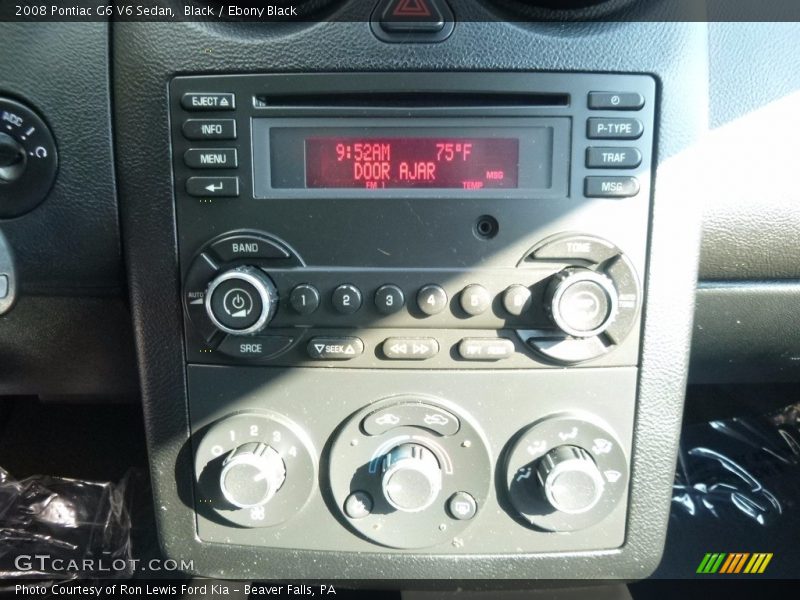 Black / Ebony Black 2008 Pontiac G6 V6 Sedan