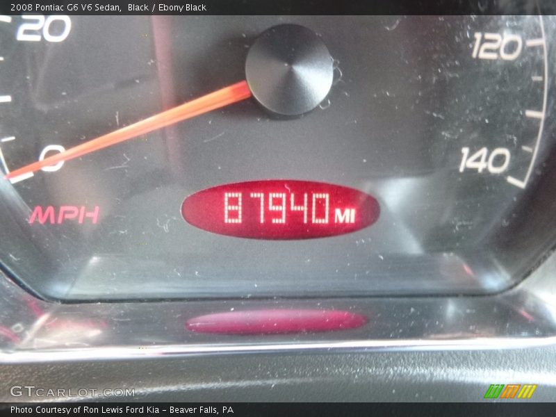 Black / Ebony Black 2008 Pontiac G6 V6 Sedan