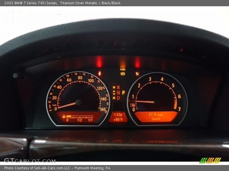 Titanium Silver Metallic / Black/Black 2003 BMW 7 Series 745i Sedan